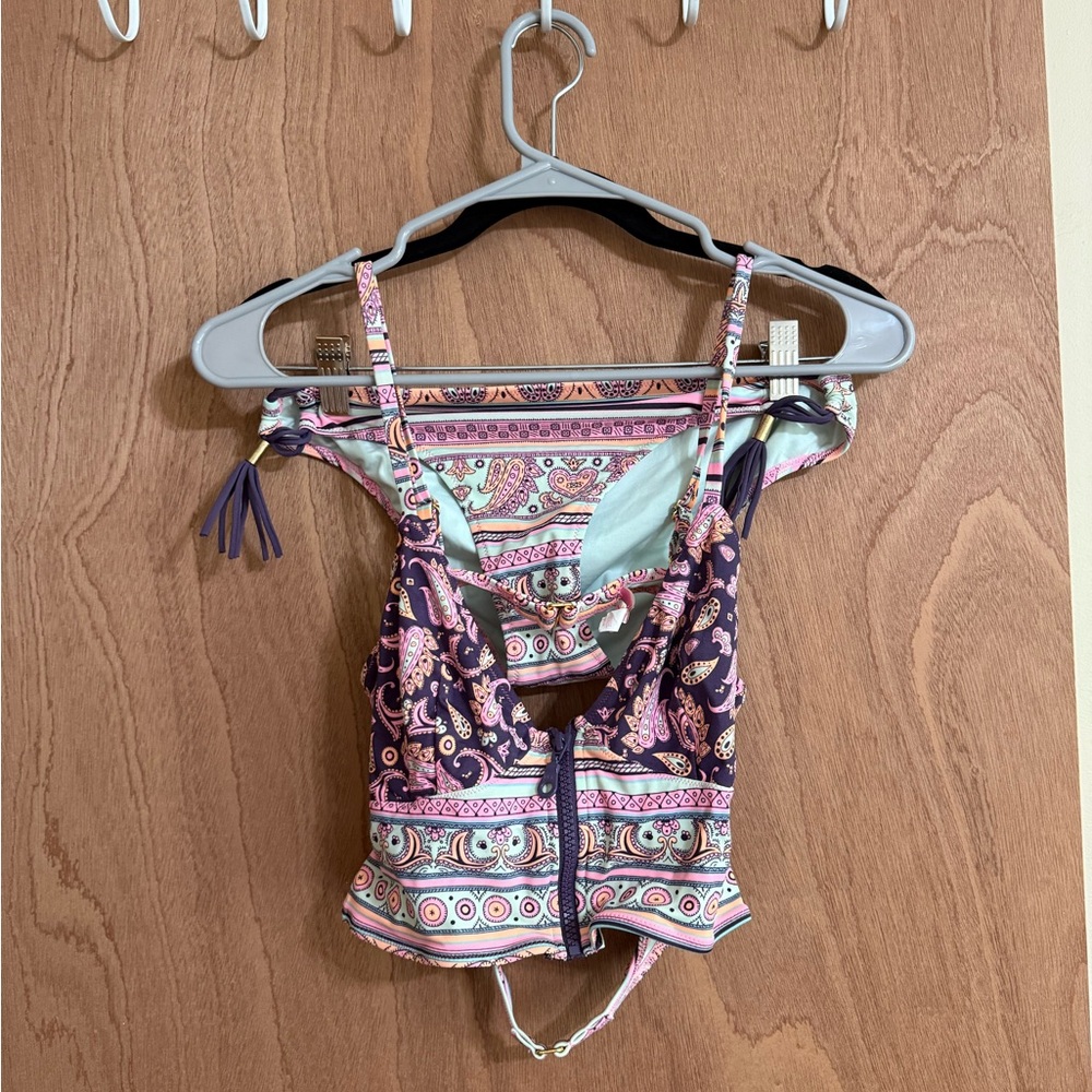 Paisley Print Swimsuit Top